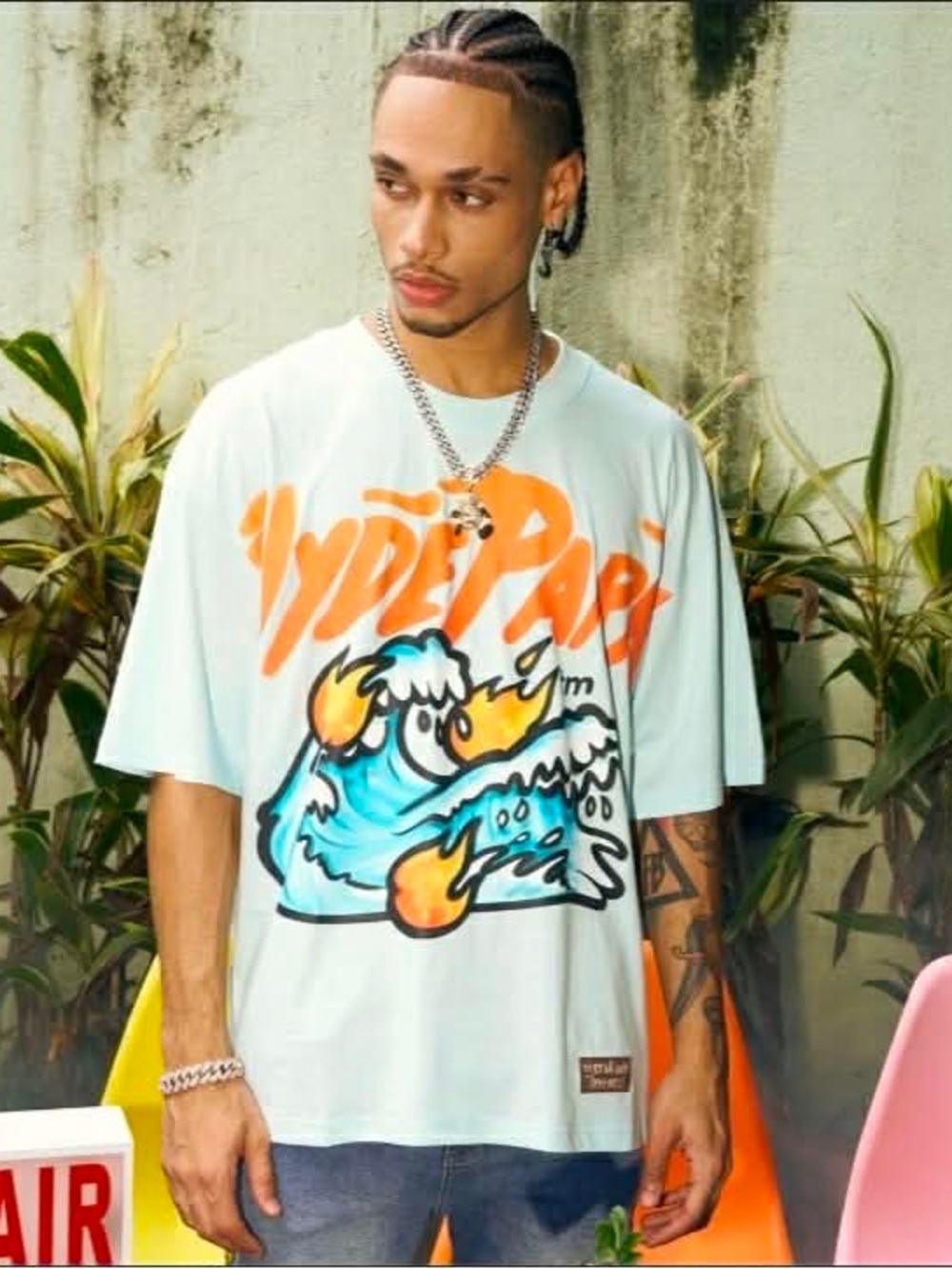 Hyde Park T-Shirt - Tsunami Weekend Tee - Light Blue - Adult Unisex Size LARGE
